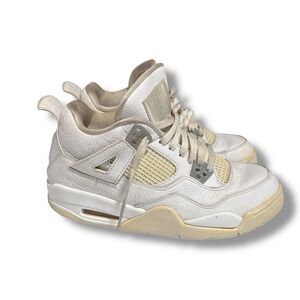 Nike Youth Kids Air Jordan 4 Pure Money 2017 White Retro 408452-100 Sneakers 7Y